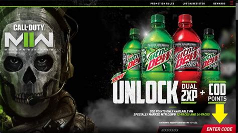 How to Redeem Mountain Dew Modern Warfare 2 Codes.